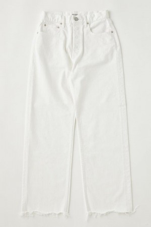 Dámské Džíny Moussy Vintage Aurora Široké Rovný-cropped Bílé | UWT3376TM