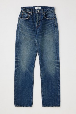 Dámské Džíny Moussy Vintage Walnut Rovný Tmavě Blankyt | MOH792JB