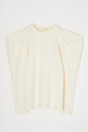 Dámské Halenka Moussy Power Shoulder Cut Top Bílé | KDH975QH