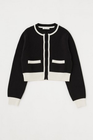 Dámské Kardigan Moussy Bicolor Černé | BQV469AU