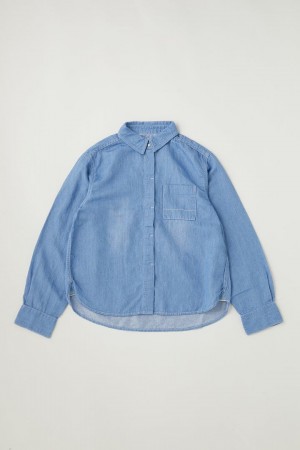 Dámské Košile Moussy Middleport Světle Blankyt | AMS10075UP