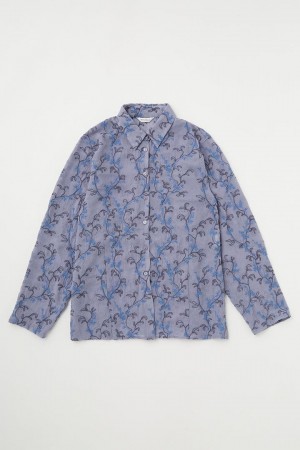 Dámské Košile Moussy Sheer Embroidered Fialové | VJJ2846NA