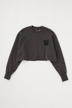 Dámské Mikiny Moussy Cropped Damage Světle Černé | VAN9780QV