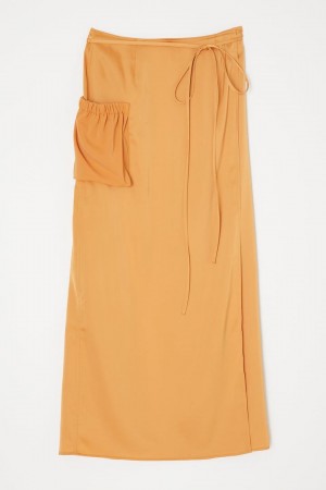 Dámské Sukně Moussy Pasem Tie Satin Oranžové | FQB5969CJ
