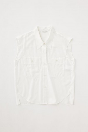 Dámské Vesta Moussy Back Open Shirt Bílé | DKU488RY