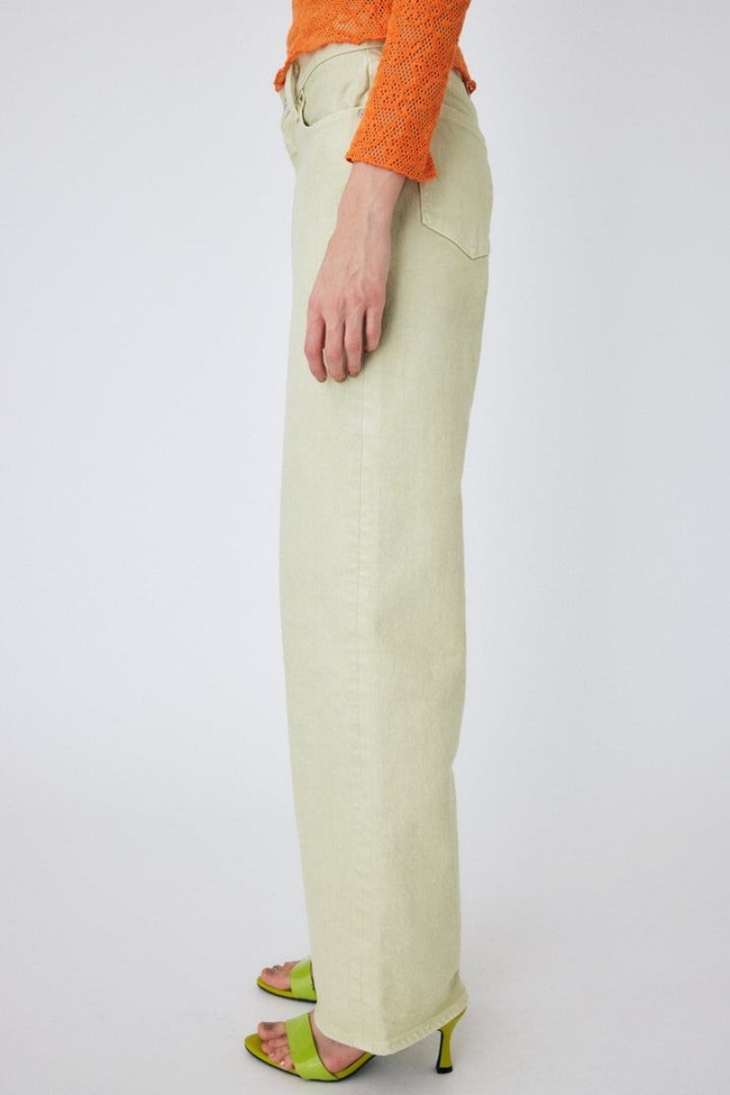 Dámské Džíny Moussy 90s Lowrise Color Rovný Zelene | GRV7744CH