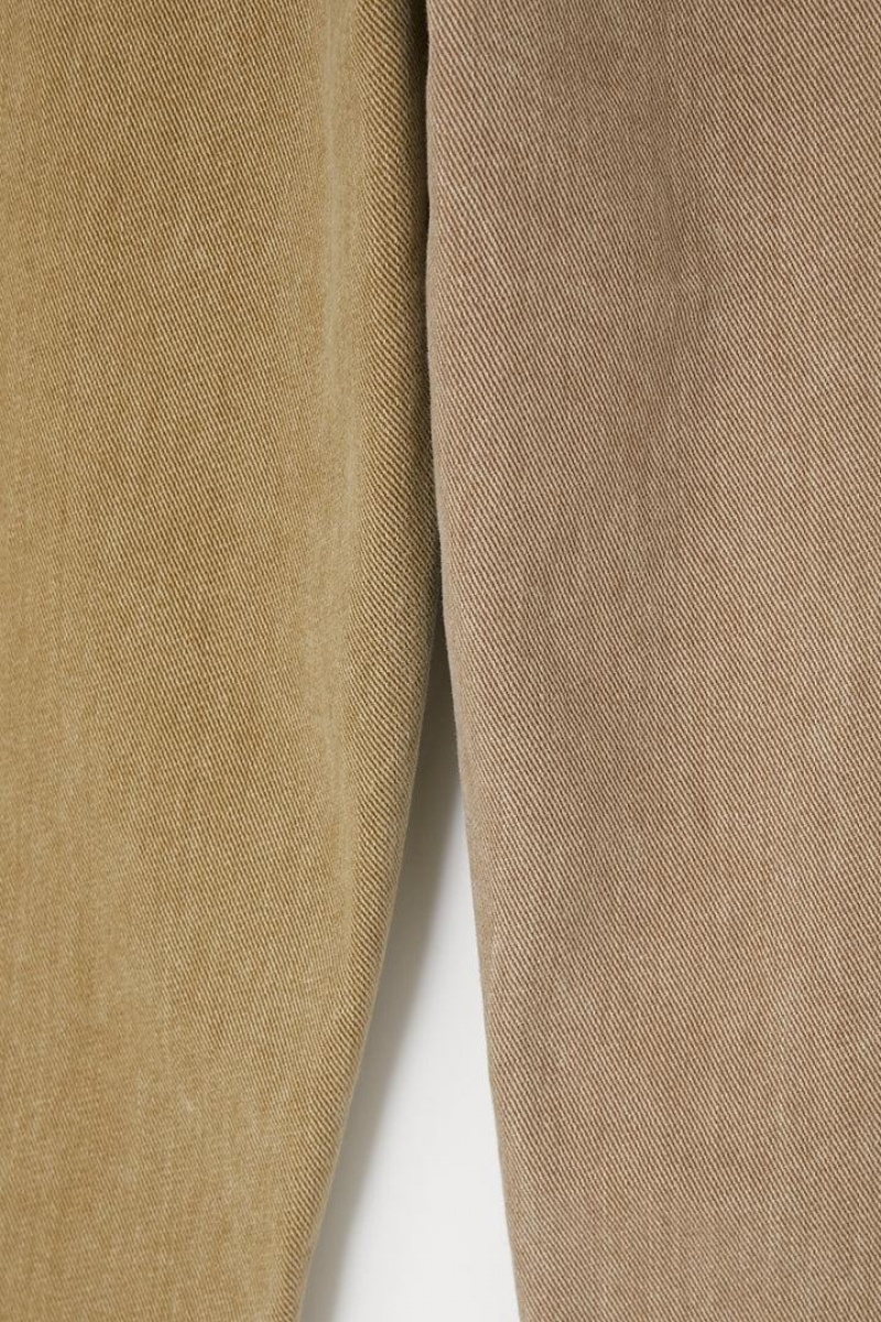 Dámské Džíny Moussy High Rise Color Block Jeane Tapered Hnědožlutý | VEG3476CX