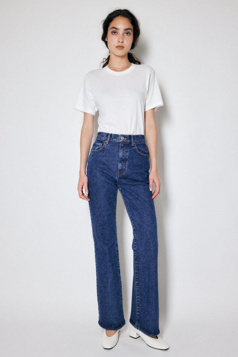 Dámské Džíny Moussy Mvs Stonewashed Flare Tmavě Blankyt | CWI5961EN