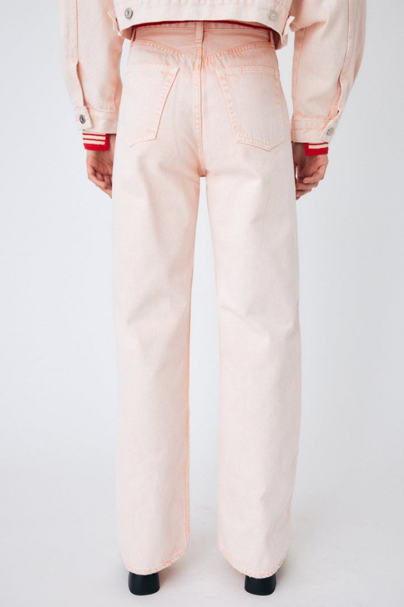 Dámské Džíny Moussy Pop Dye 90s Rovný Světle Oranžové | CDN4838BF