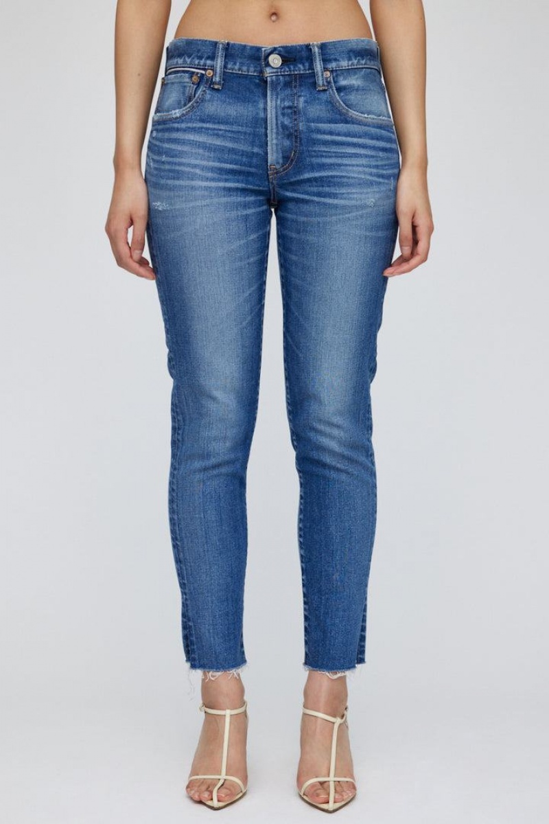 Dámské Džíny Moussy Vintage Appleton Hubená Blankyt | WLH5683TS
