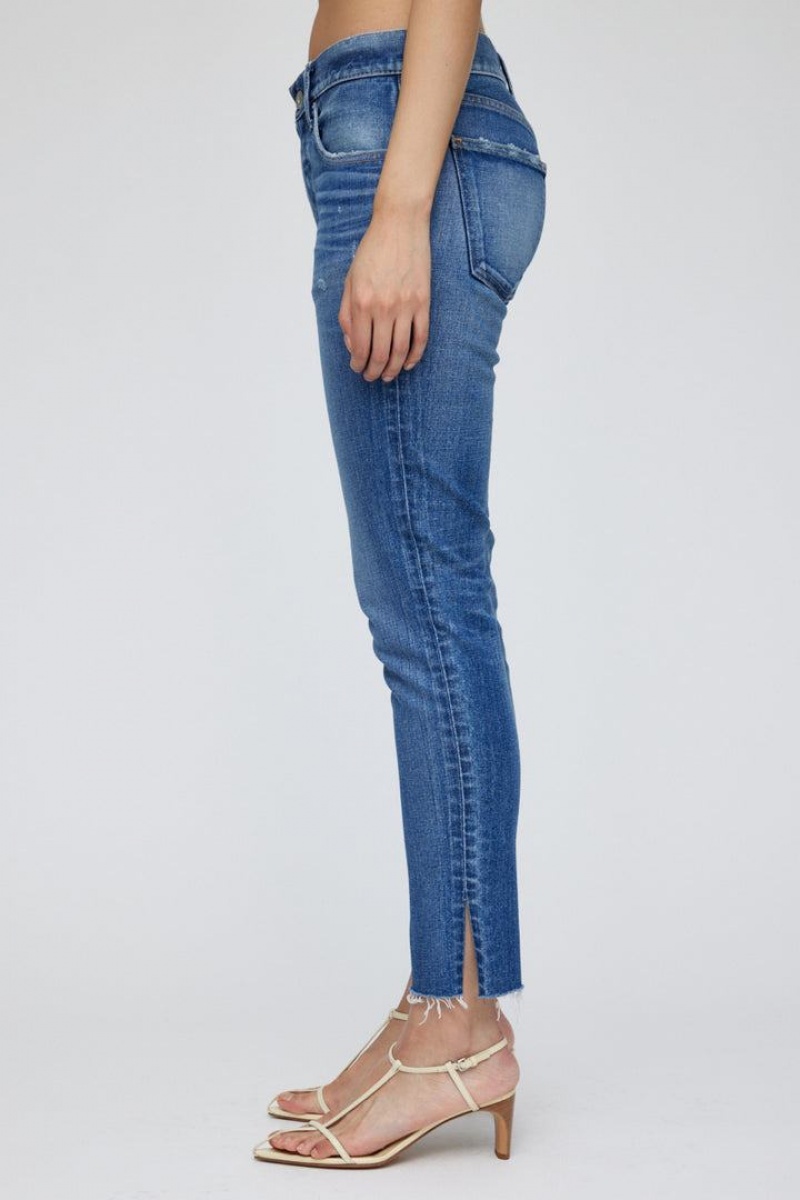 Dámské Džíny Moussy Vintage Appleton Hubená Blankyt | WLH5683TS
