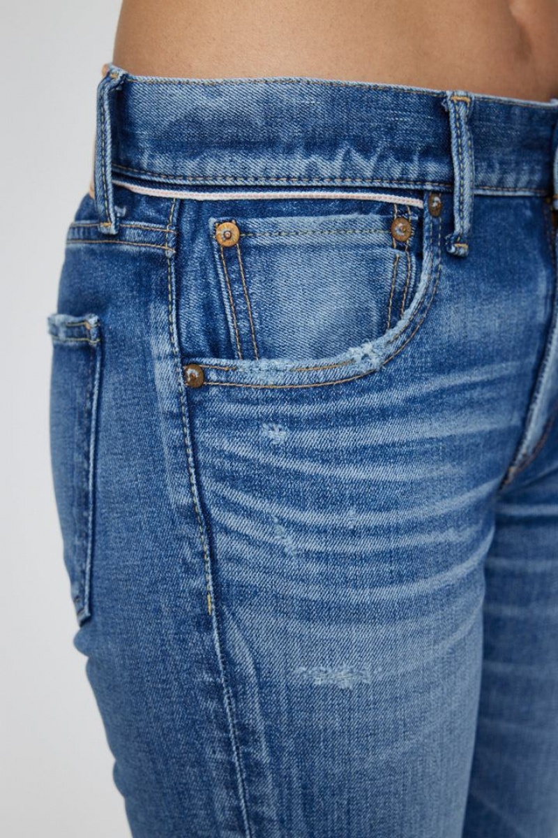 Dámské Džíny Moussy Vintage Appleton Hubená Blankyt | WLH5683TS
