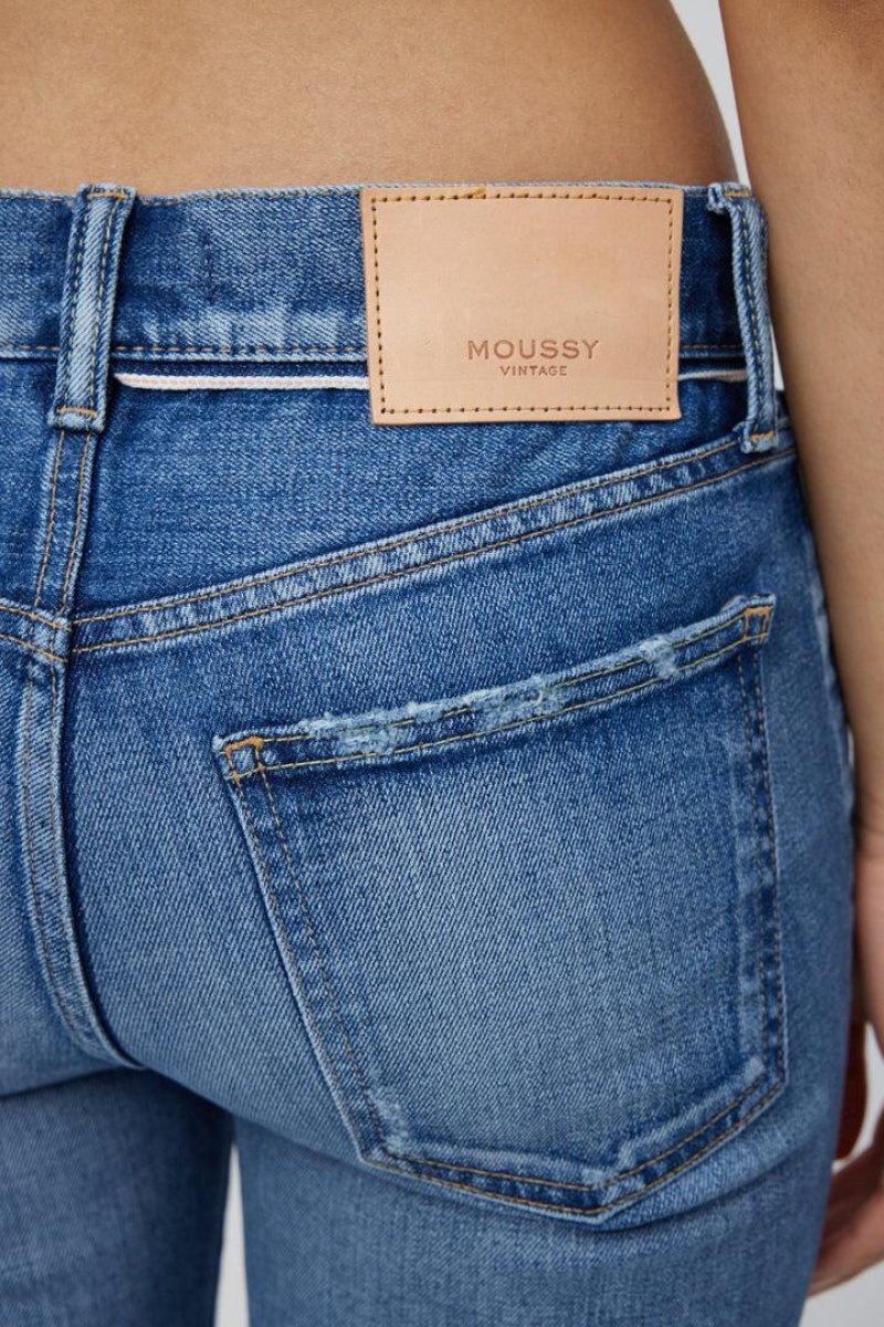 Dámské Džíny Moussy Vintage Appleton Hubená Blankyt | WLH5683TS