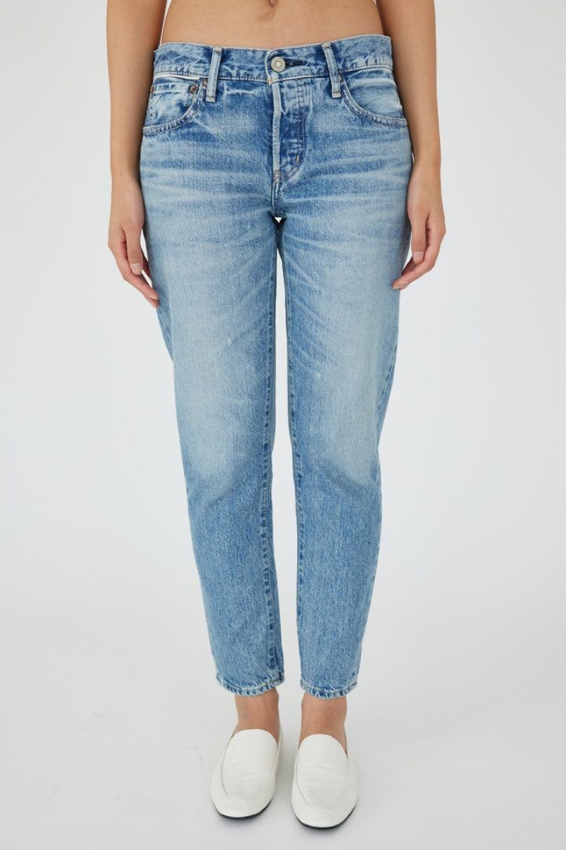 Dámské Džíny Moussy Vintage Arden Tapered Světle Blankyt | CHB7797XM