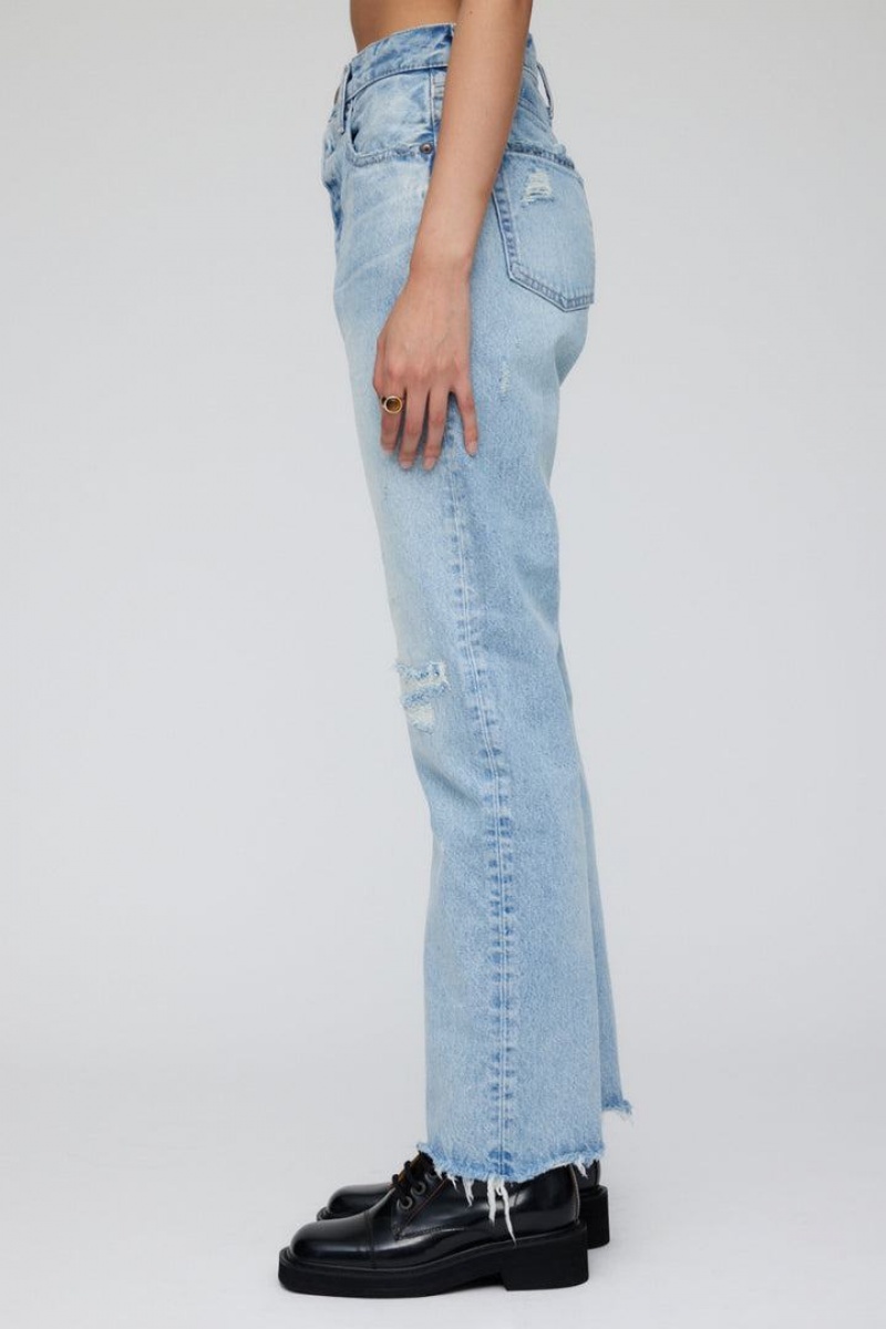 Dámské Džíny Moussy Vintage Argnett Široké Rovný Světle Blankyt | QIA3569LK