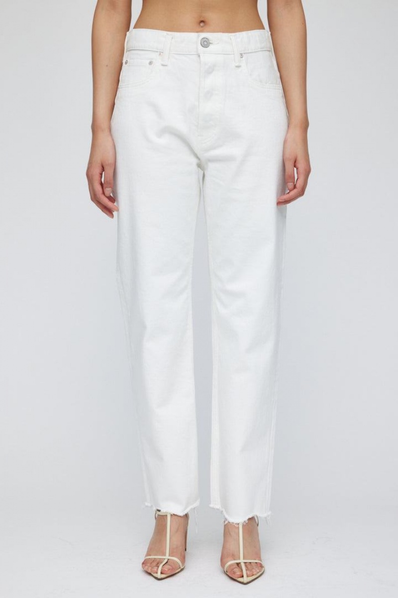 Dámské Džíny Moussy Vintage Aurora Široké Rovný-cropped Bílé | UWT3376TM