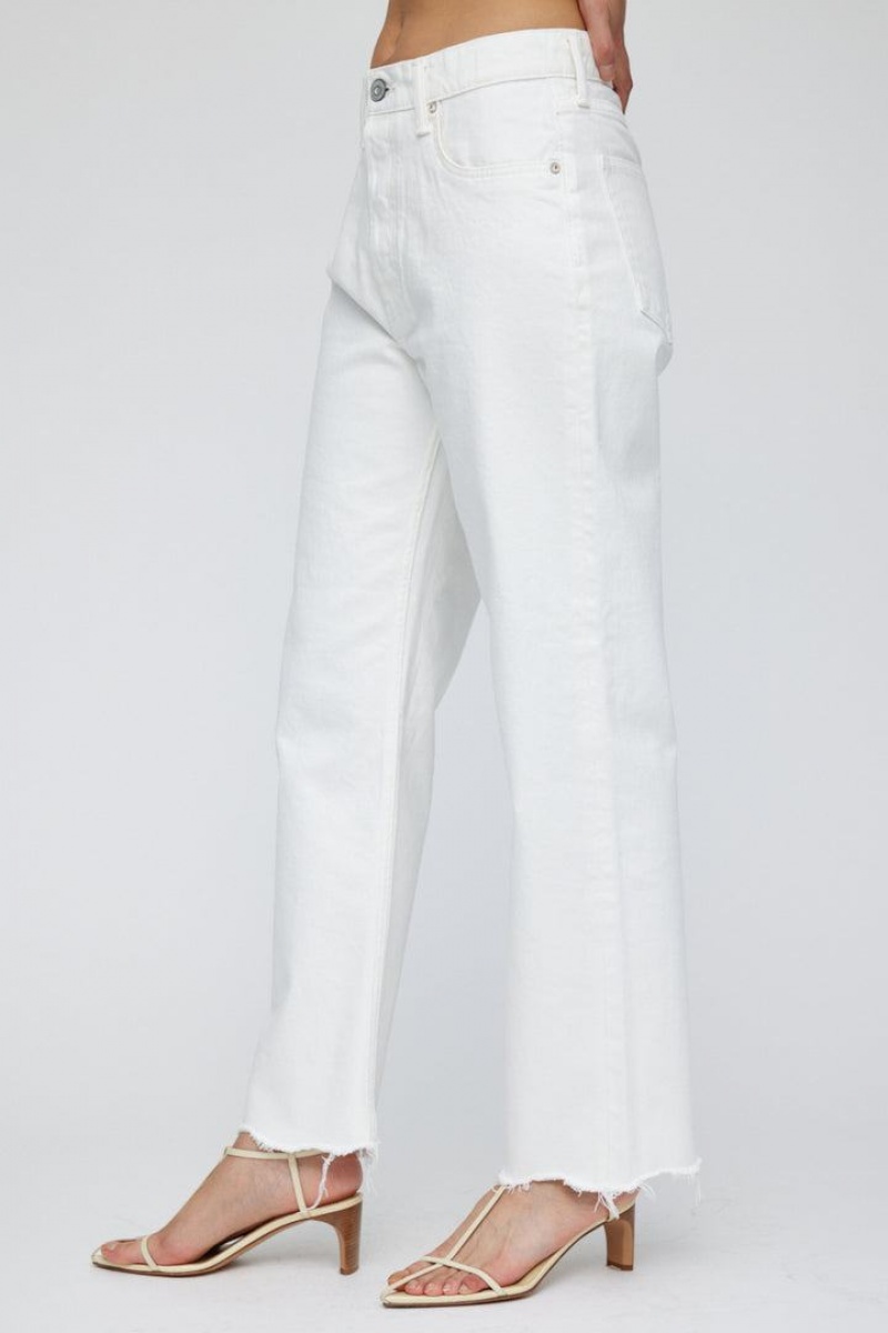 Dámské Džíny Moussy Vintage Aurora Široké Rovný-cropped Bílé | UWT3376TM