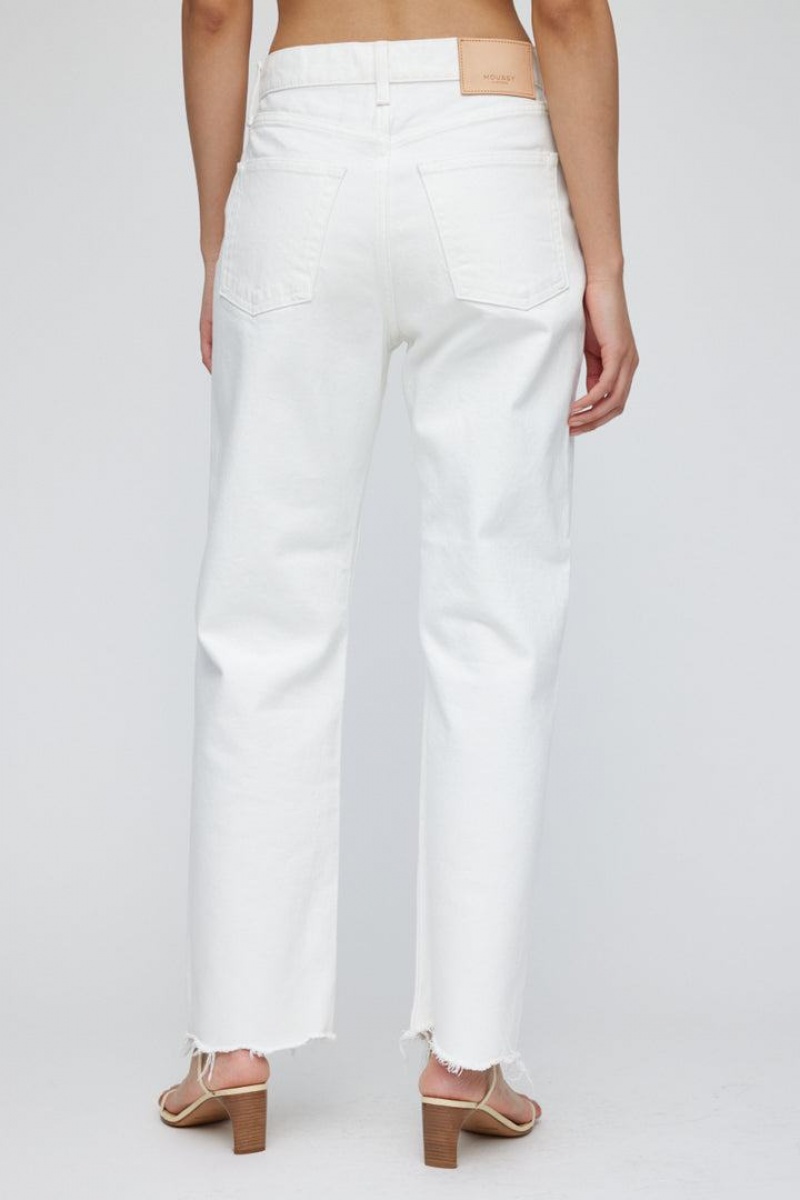 Dámské Džíny Moussy Vintage Aurora Široké Rovný-cropped Bílé | UWT3376TM