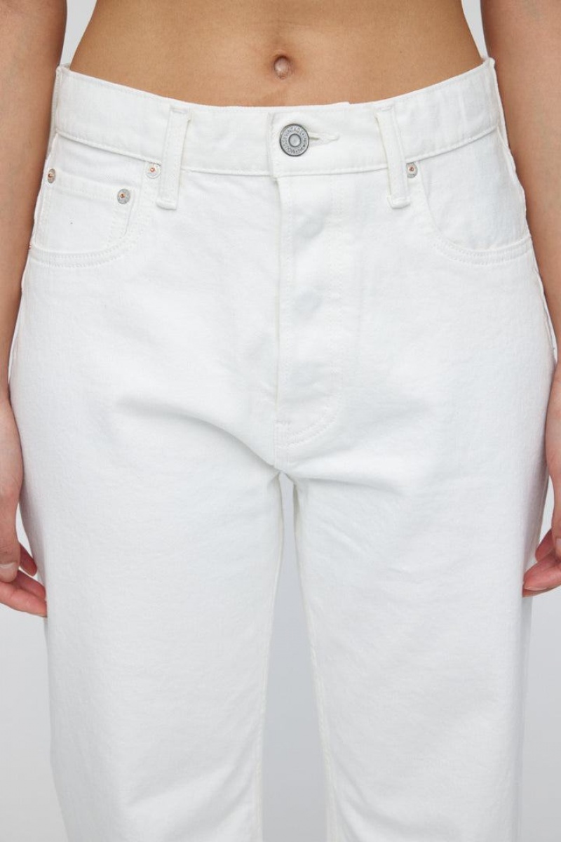 Dámské Džíny Moussy Vintage Aurora Široké Rovný-cropped Bílé | UWT3376TM