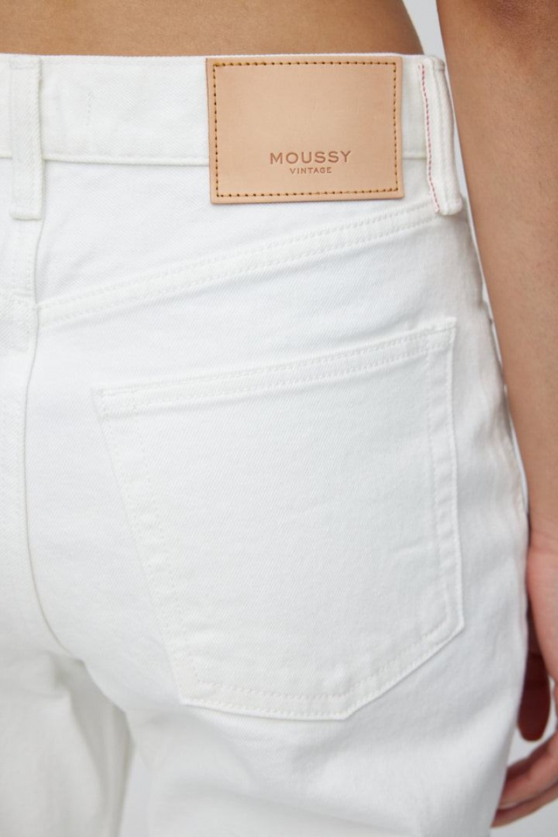 Dámské Džíny Moussy Vintage Aurora Široké Rovný-cropped Bílé | UWT3376TM