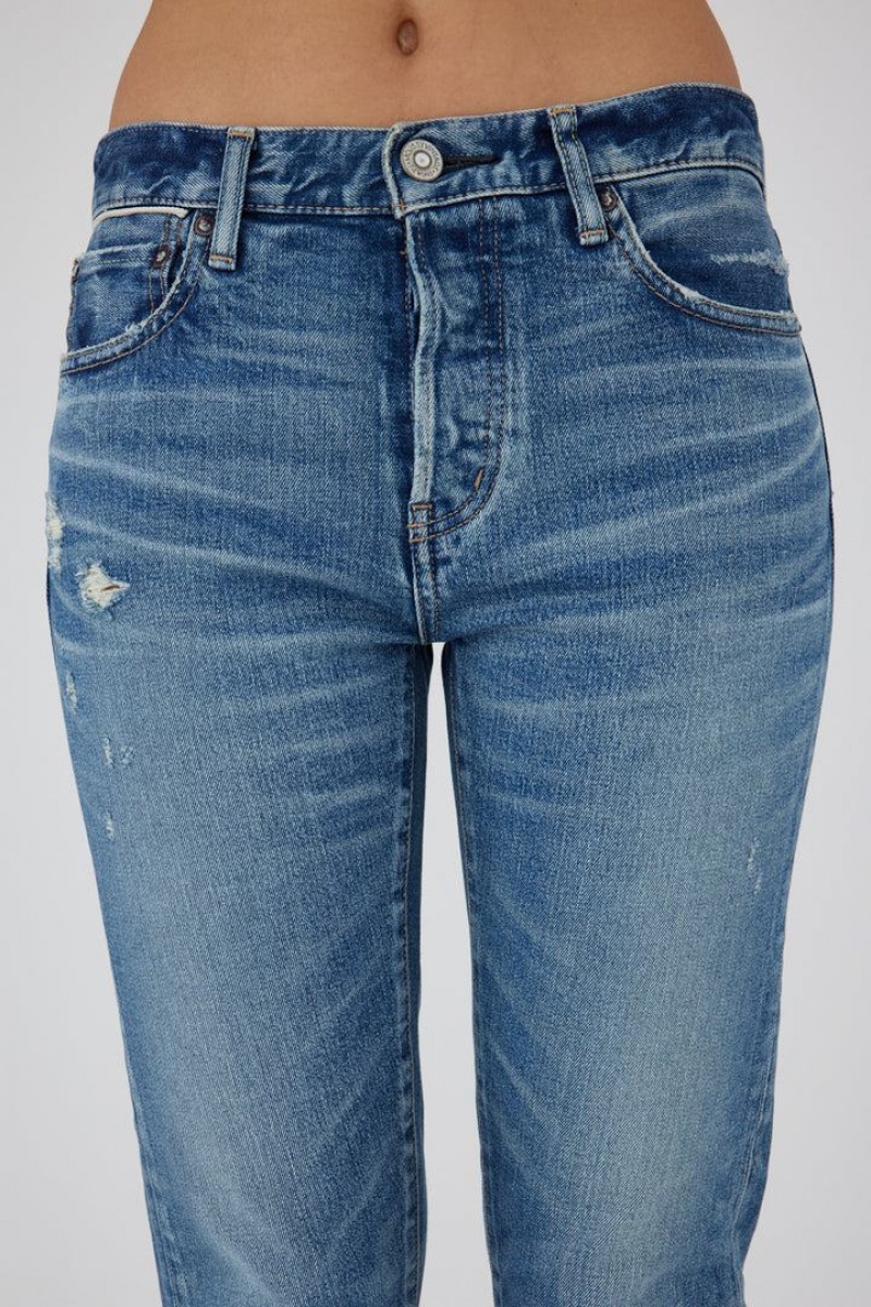 Dámské Džíny Moussy Vintage Avenal Mid-rise Tapered Blankyt | DTK346CF