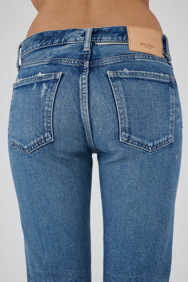 Dámské Džíny Moussy Vintage Avenal Mid-rise Tapered Blankyt | DTK346CF