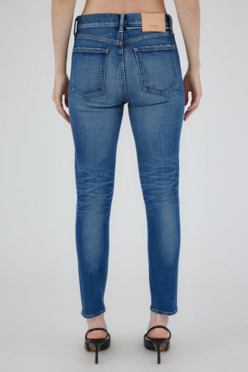 Dámské Džíny Moussy Vintage Ballena High Rise Hubená Blankyt | VCL7214WC