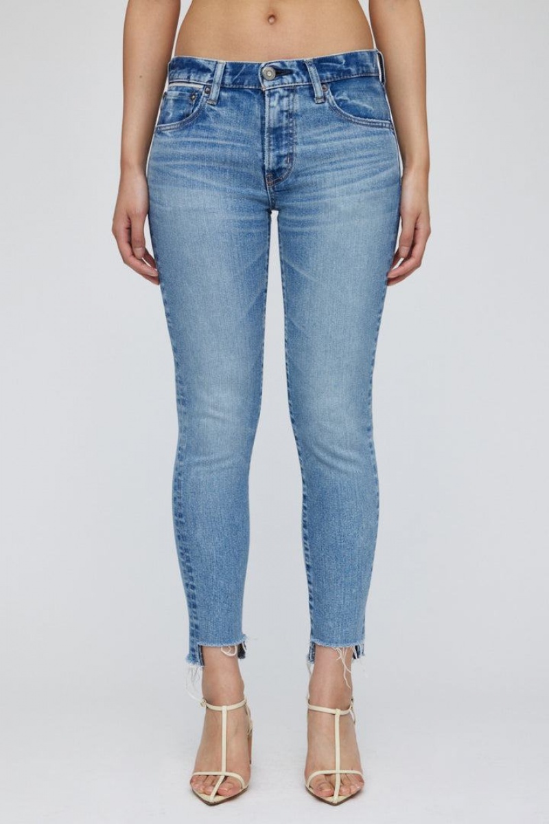 Dámské Džíny Moussy Vintage Blossom Hubená Světle Blankyt | EWK6214QB