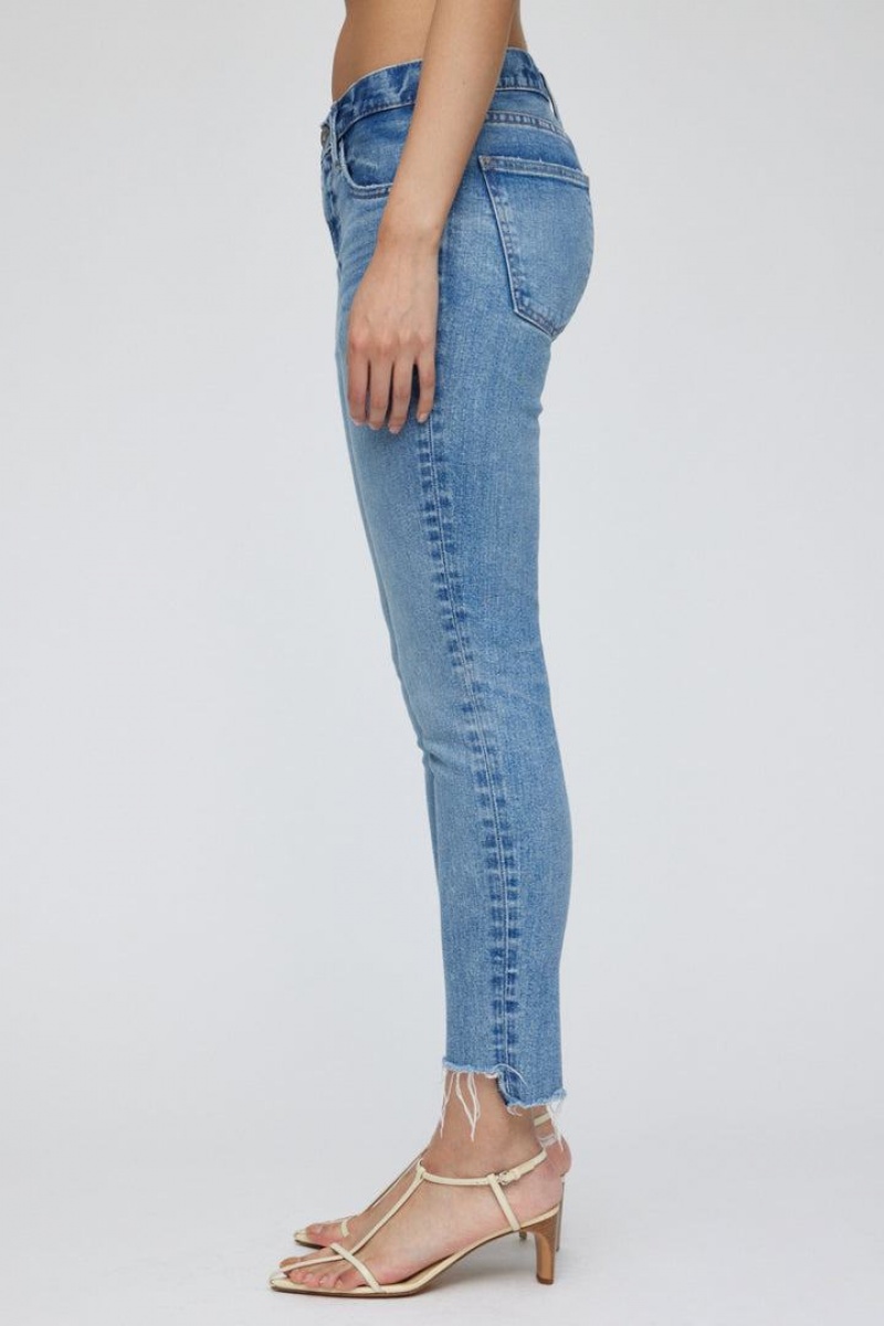 Dámské Džíny Moussy Vintage Blossom Hubená Světle Blankyt | EWK6214QB