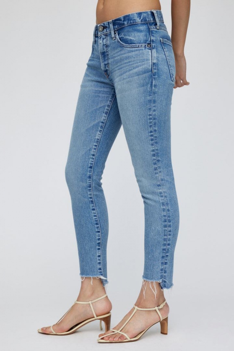Dámské Džíny Moussy Vintage Blossom Hubená Světle Blankyt | EWK6214QB