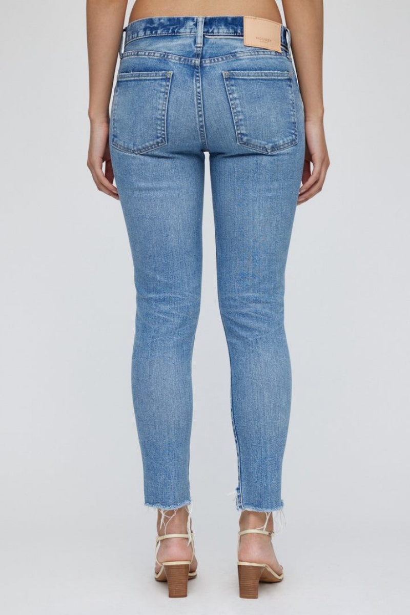 Dámské Džíny Moussy Vintage Blossom Hubená Světle Blankyt | EWK6214QB
