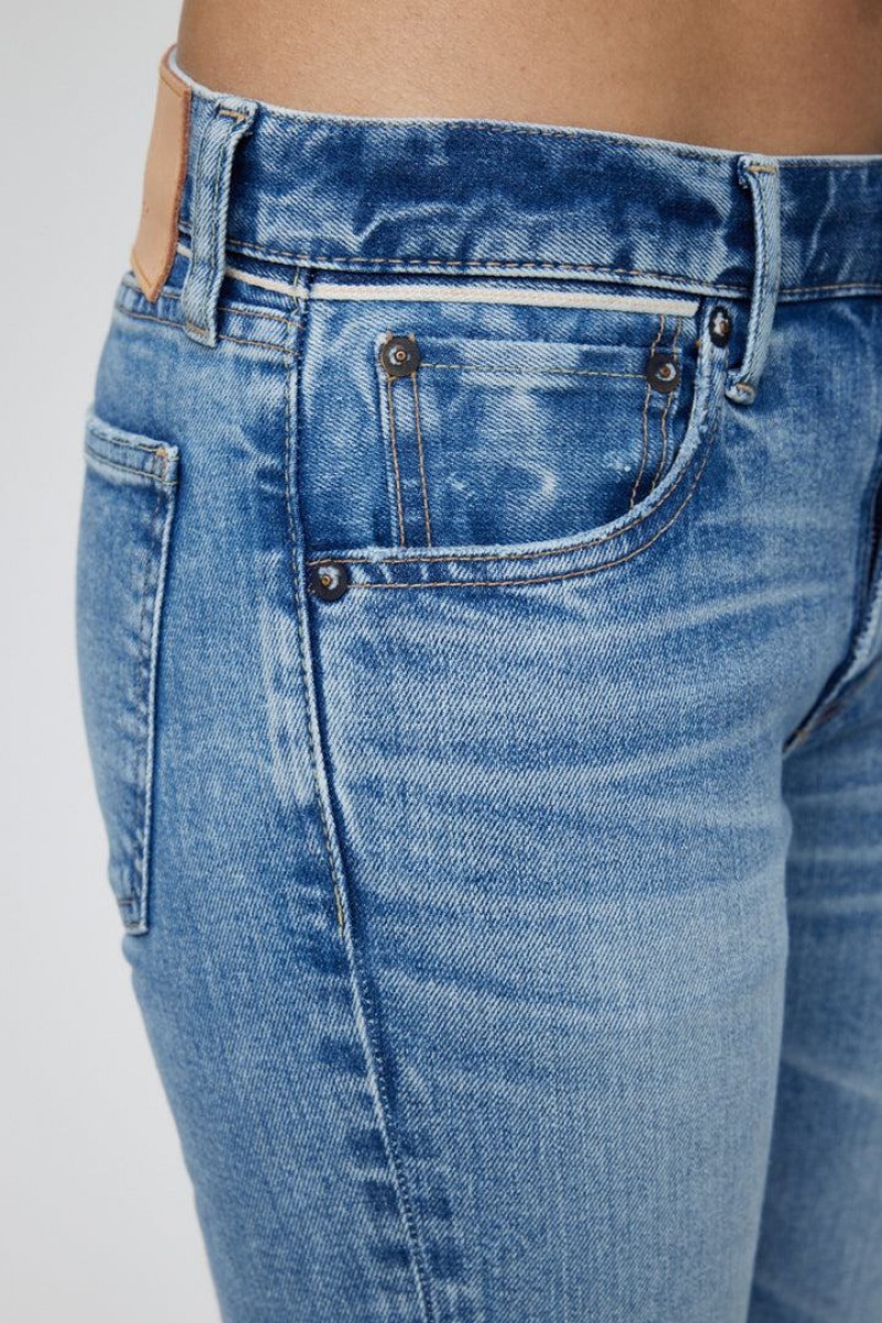 Dámské Džíny Moussy Vintage Blossom Hubená Světle Blankyt | EWK6214QB