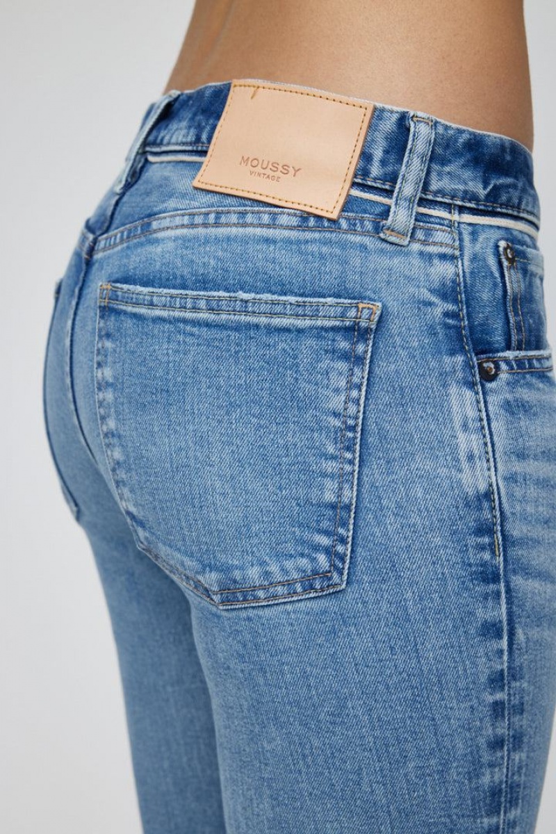 Dámské Džíny Moussy Vintage Blossom Hubená Světle Blankyt | EWK6214QB