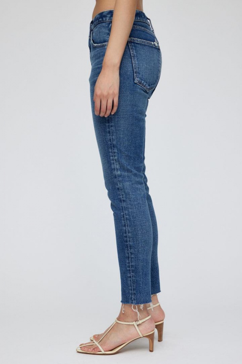 Dámské Džíny Moussy Vintage Caledonia Hubená Blankyt | UQI3477UT