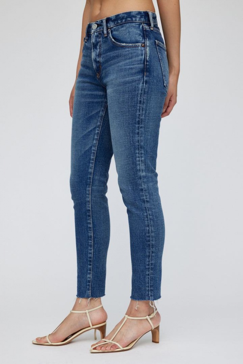 Dámské Džíny Moussy Vintage Caledonia Hubená Blankyt | UQI3477UT