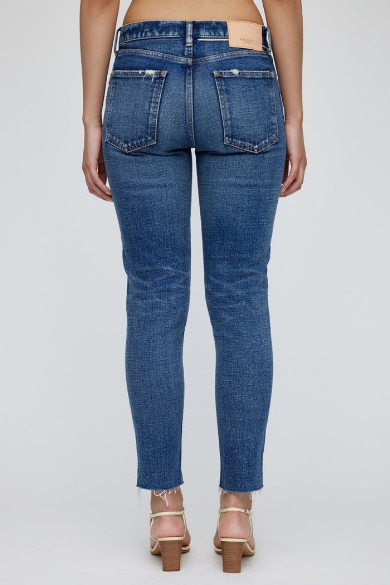 Dámské Džíny Moussy Vintage Caledonia Hubená Blankyt | UQI3477UT