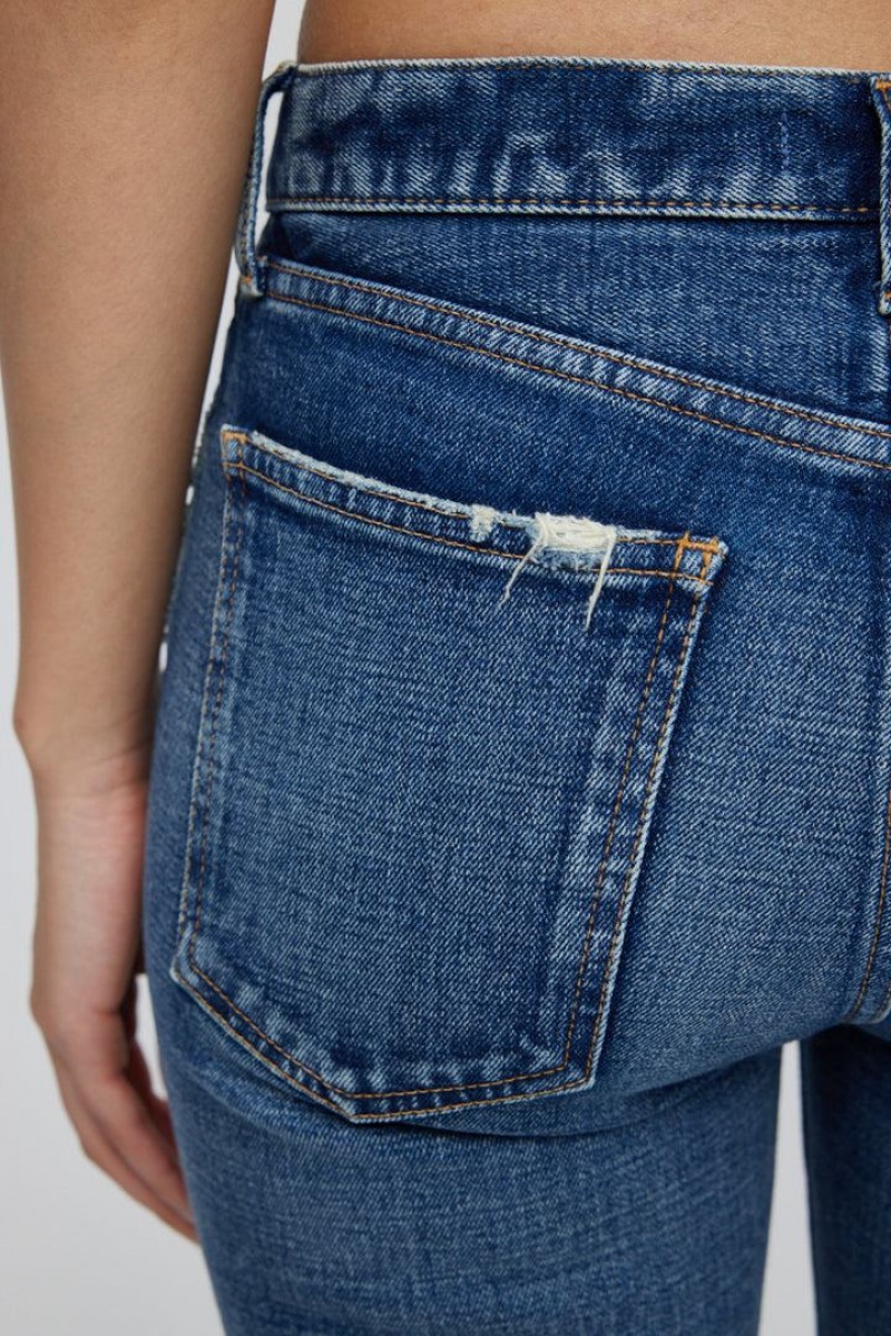 Dámské Džíny Moussy Vintage Caledonia Hubená Blankyt | UQI3477UT