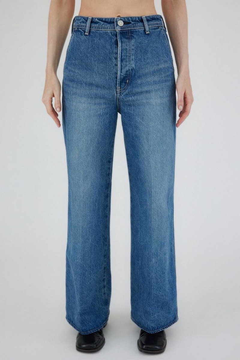 Dámské Džíny Moussy Vintage Cambria Centerpress Široké-cropped Blankyt | YCK188WN