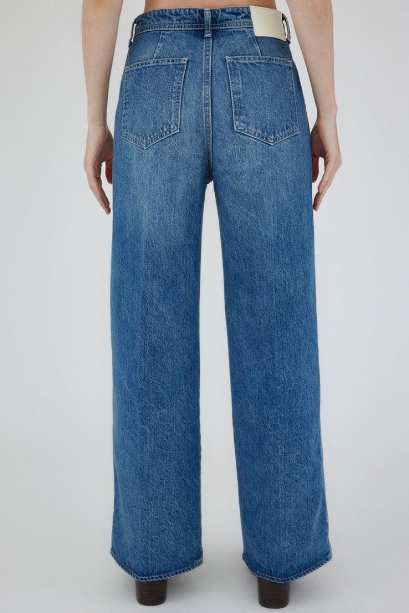 Dámské Džíny Moussy Vintage Cambria Centerpress Široké-cropped Blankyt | YCK188WN