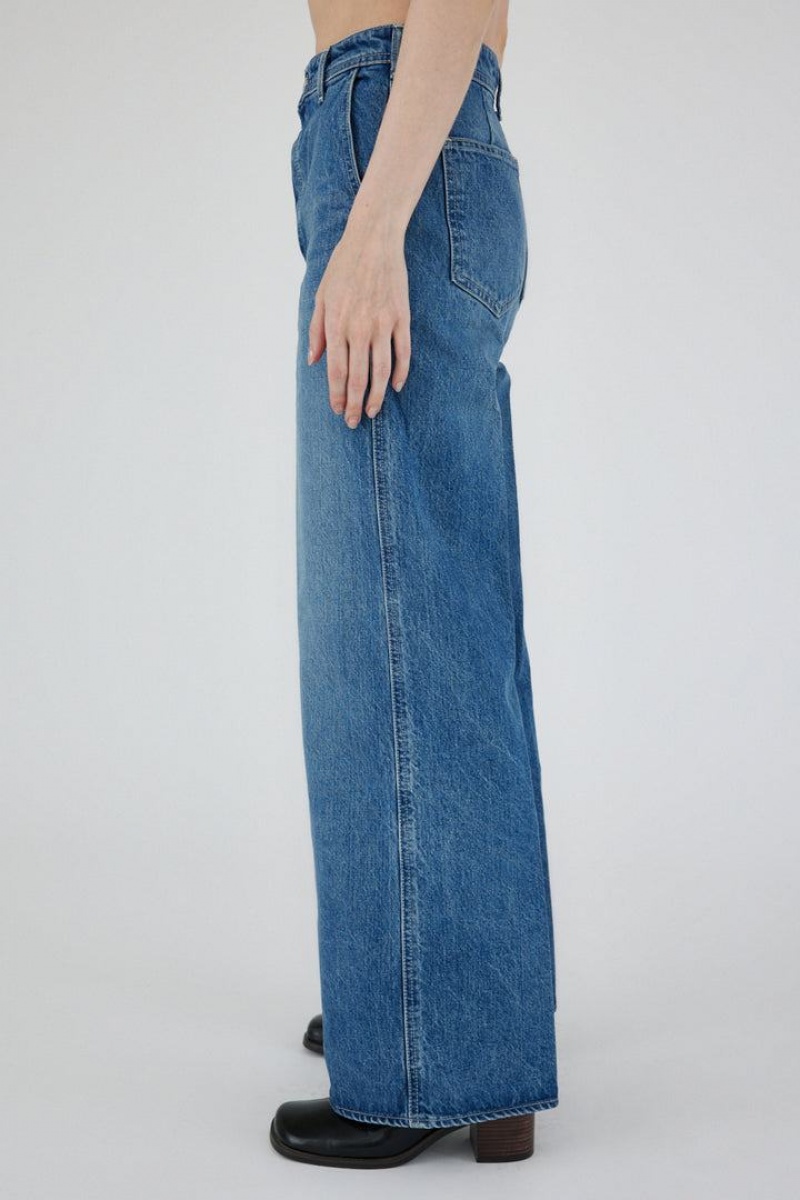 Dámské Džíny Moussy Vintage Cambria Centerpress Široké-cropped Blankyt | YCK188WN