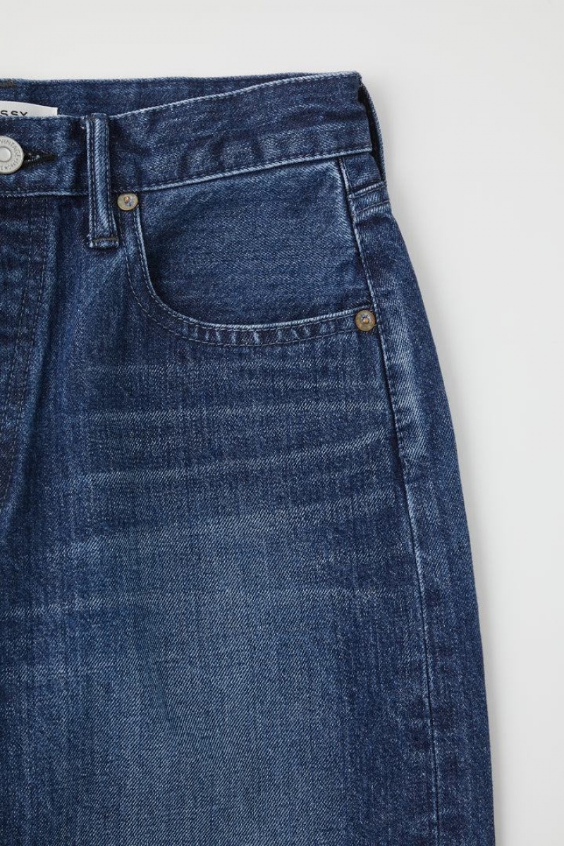 Dámské Džíny Moussy Vintage Capac Široké Rovný Cropped Blankyt | PFE6951NQ