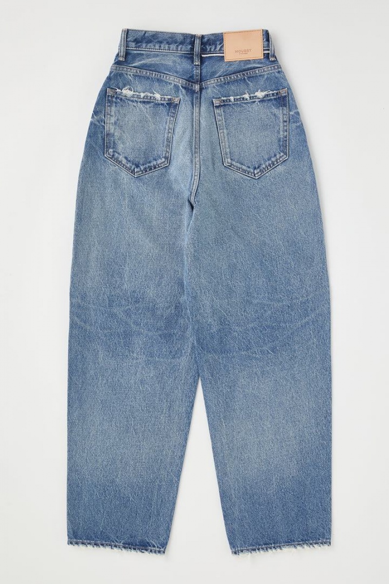 Dámské Džíny Moussy Vintage Castaic Široké Tapered Blankyt | AMY6012PG