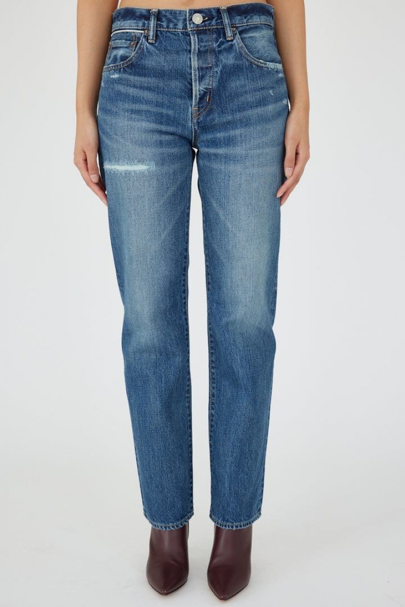 Dámské Džíny Moussy Vintage Chesney Rovný Blankyt | XYQ9728NO
