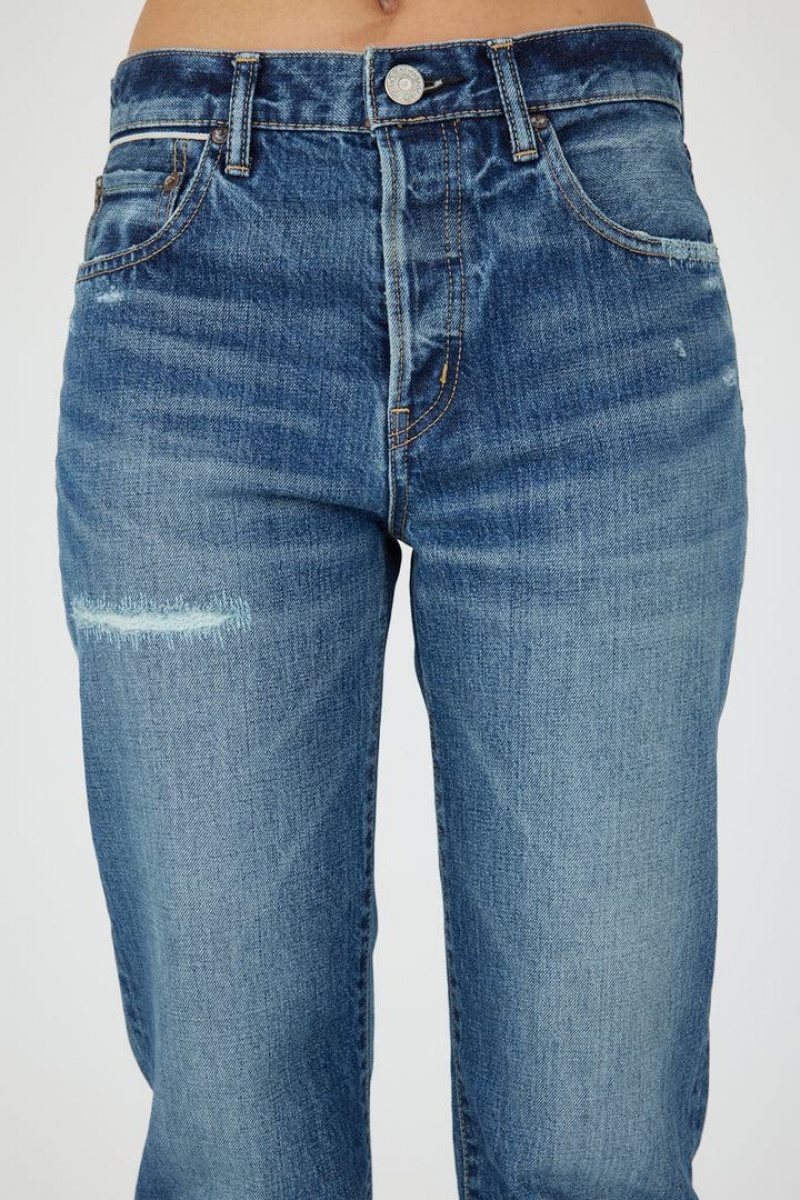 Dámské Džíny Moussy Vintage Chesney Rovný Blankyt | XYQ9728NO
