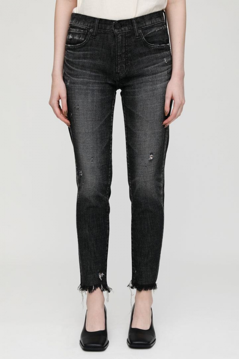 Dámské Džíny Moussy Vintage Diana Hubená Černé | APM5840NS