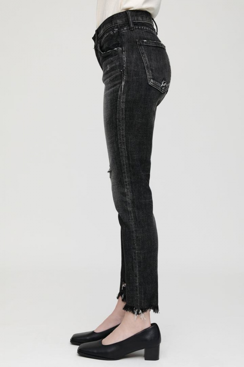 Dámské Džíny Moussy Vintage Diana Hubená Černé | APM5840NS