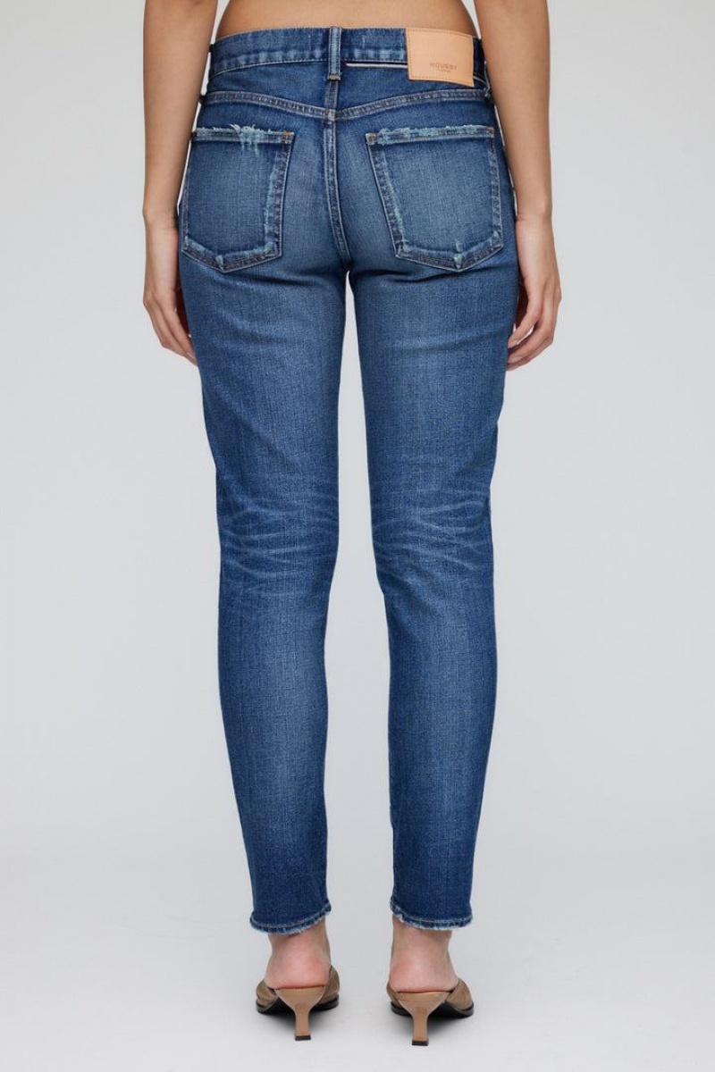 Dámské Džíny Moussy Vintage Edgerton Hubená Long Tmavě Blankyt | ZNJ55AX