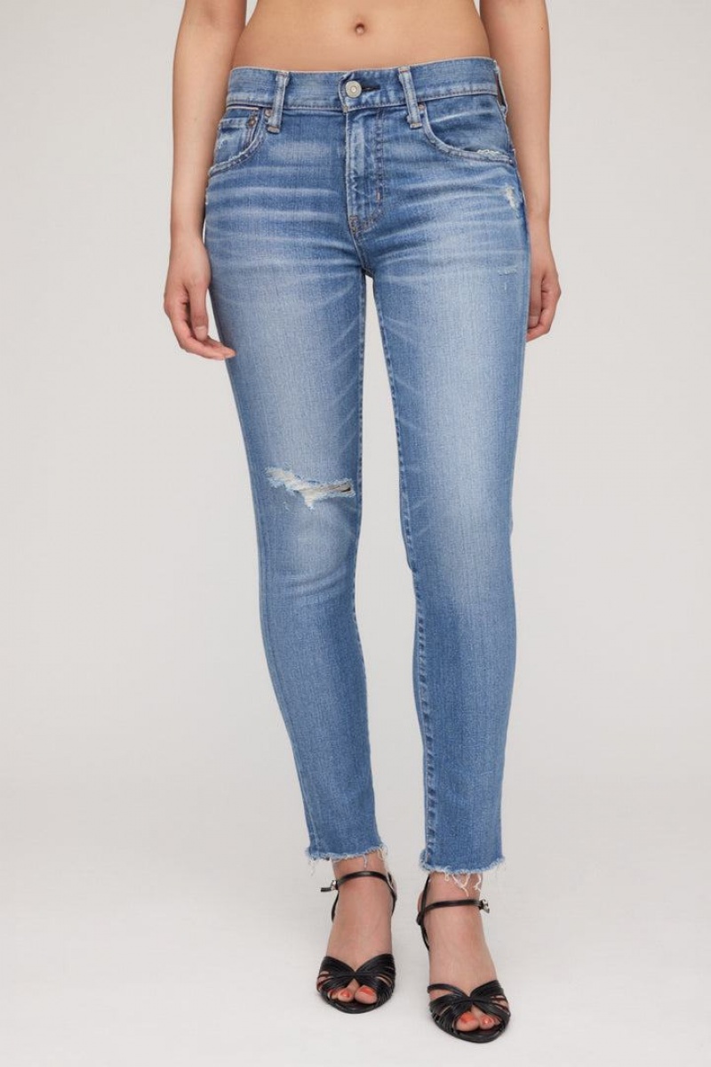 Dámské Džíny Moussy Vintage Edgewood Hubená Blankyt | KOG5851HQ