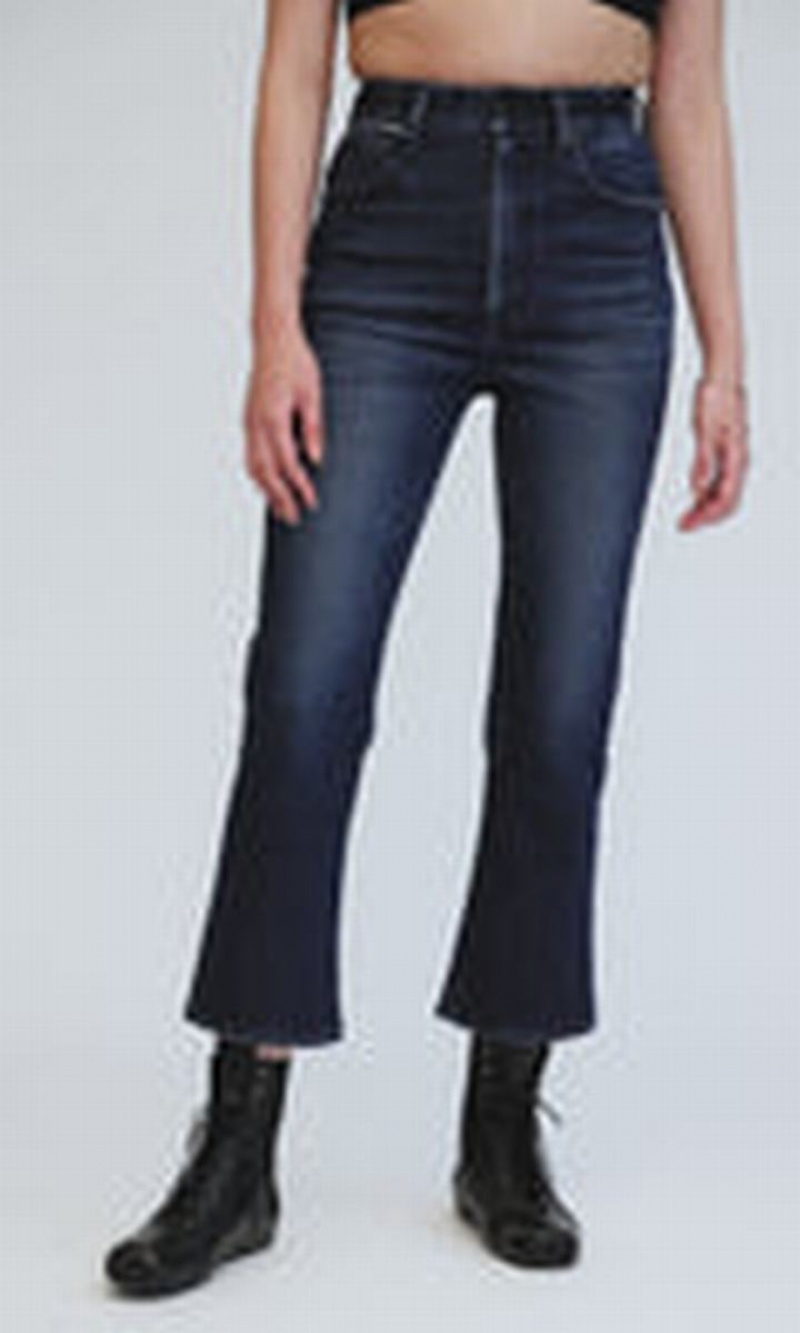 Dámské Džíny Moussy Vintage Emma Cropped Flare Tmavě Blankyt | BOP9832LL