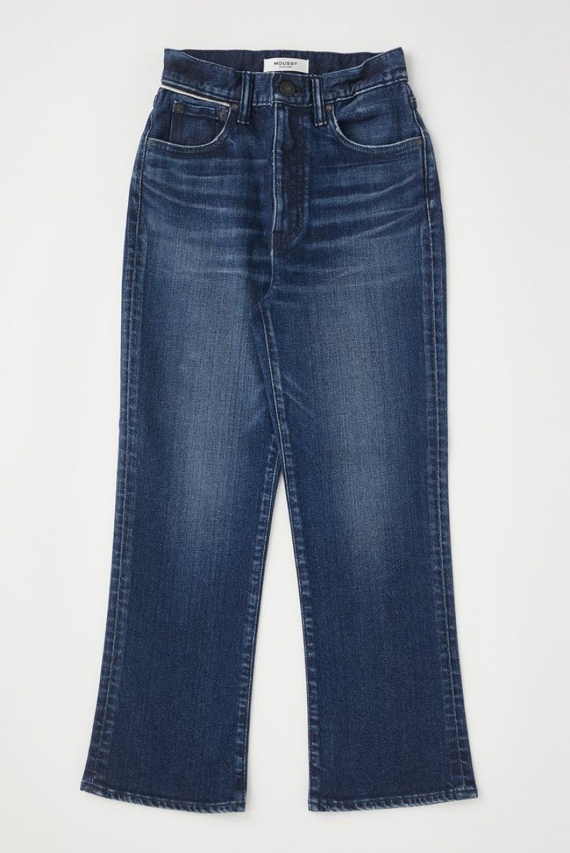 Dámské Džíny Moussy Vintage Emma Cropped Flare Tmavě Blankyt | BOP9832LL